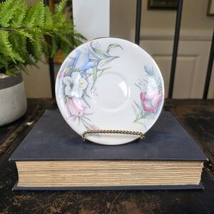 Vintage | Dining | Bell Fine Bone China Saucer Blue Pink Bellflower ...